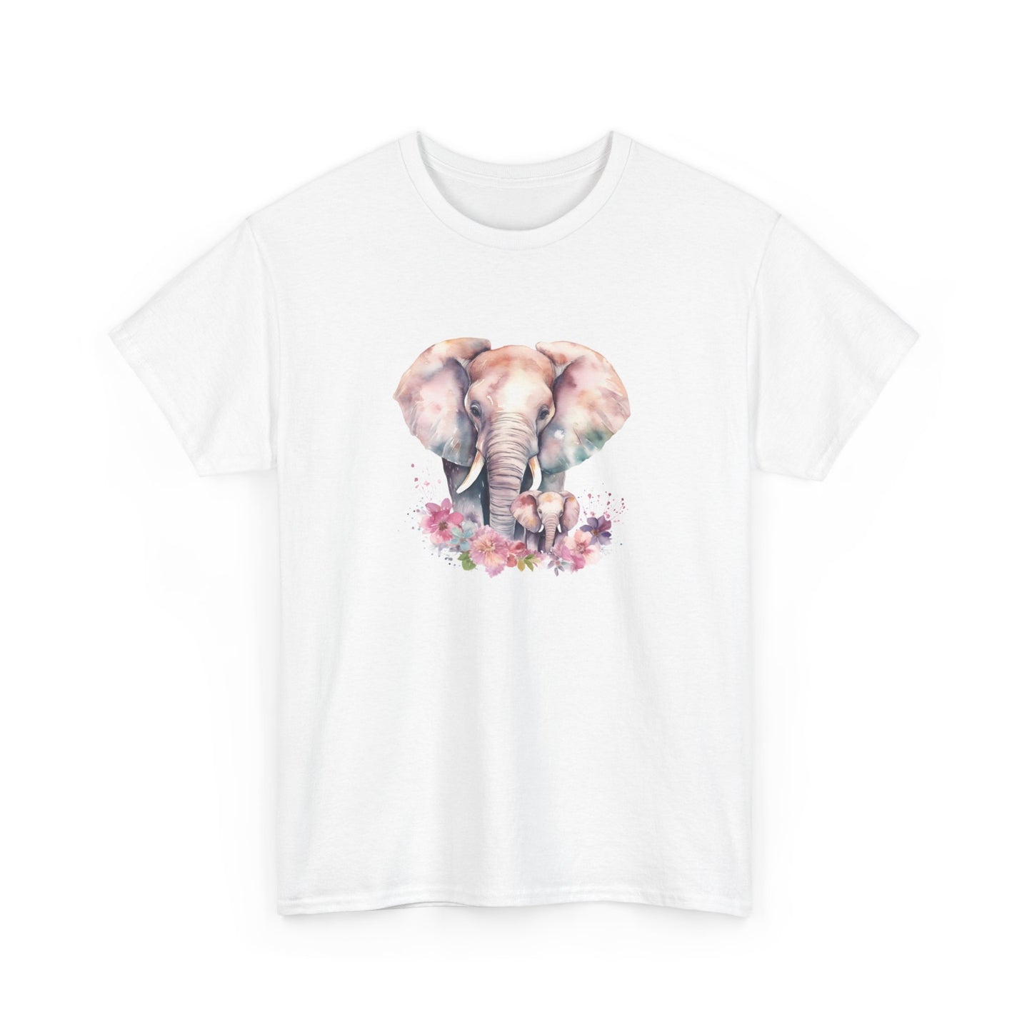 Watercolor Elephants Short Sleeve Tee