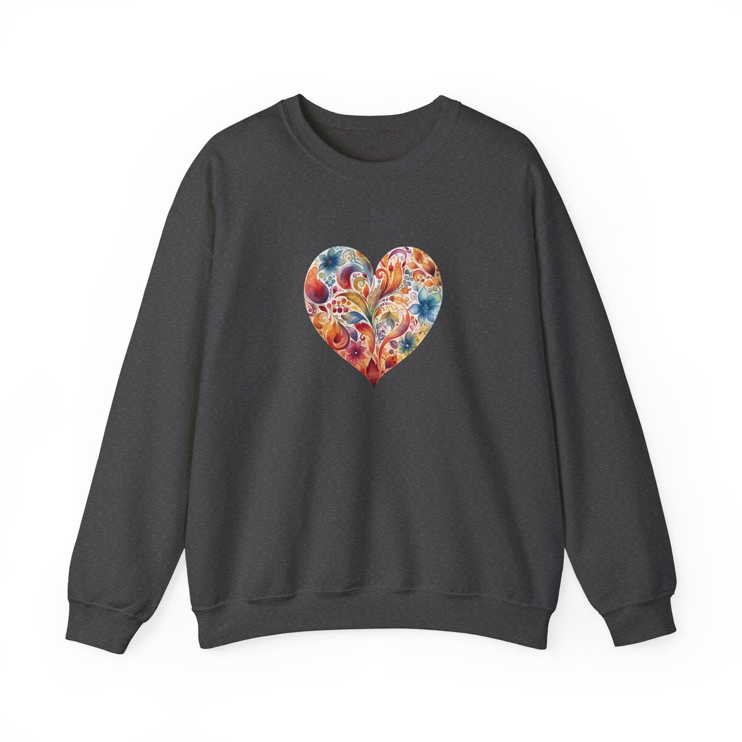 Watercolor Heart Sweatshirt 002