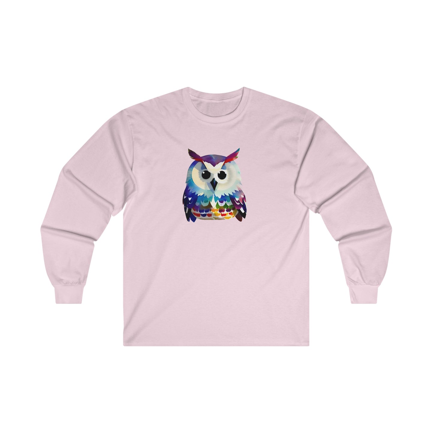 Watercolor Owl Long Sleeve Tee