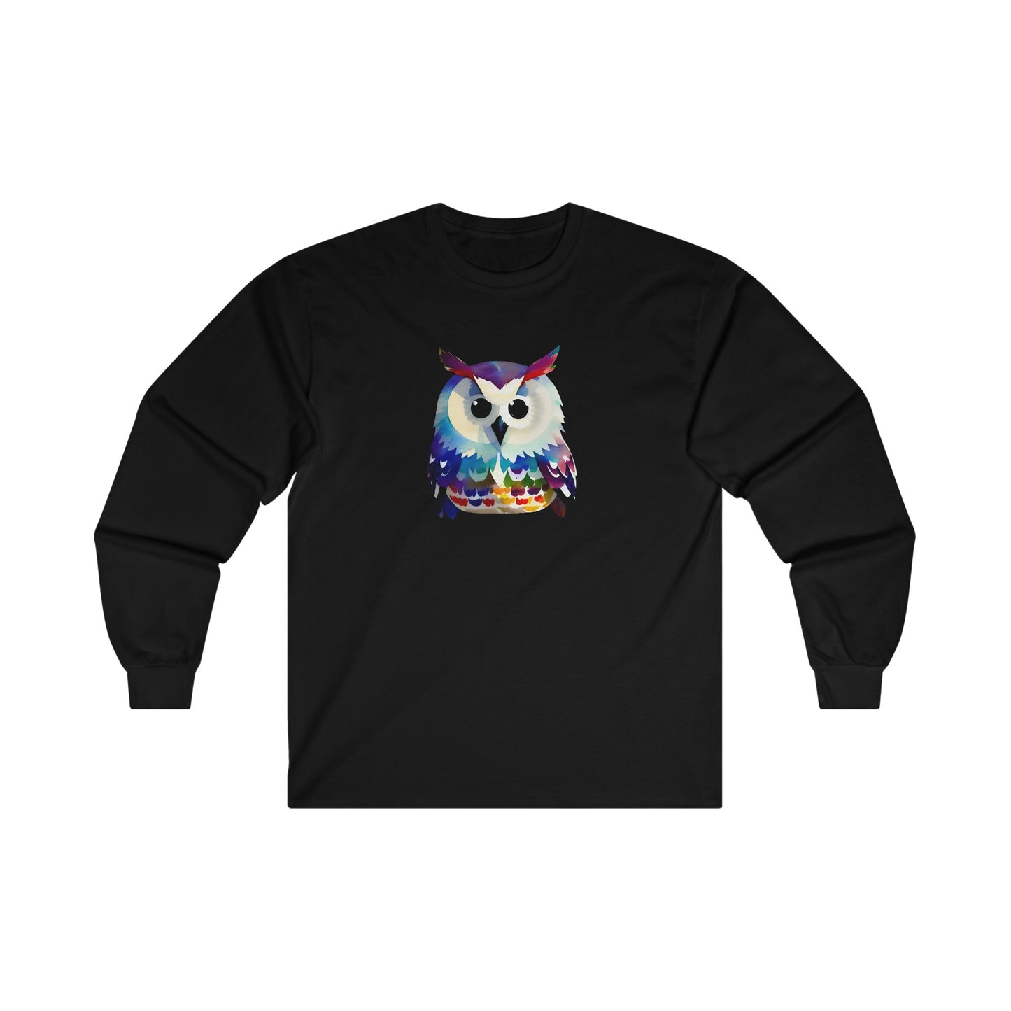 Watercolor Owl Long Sleeve Tee