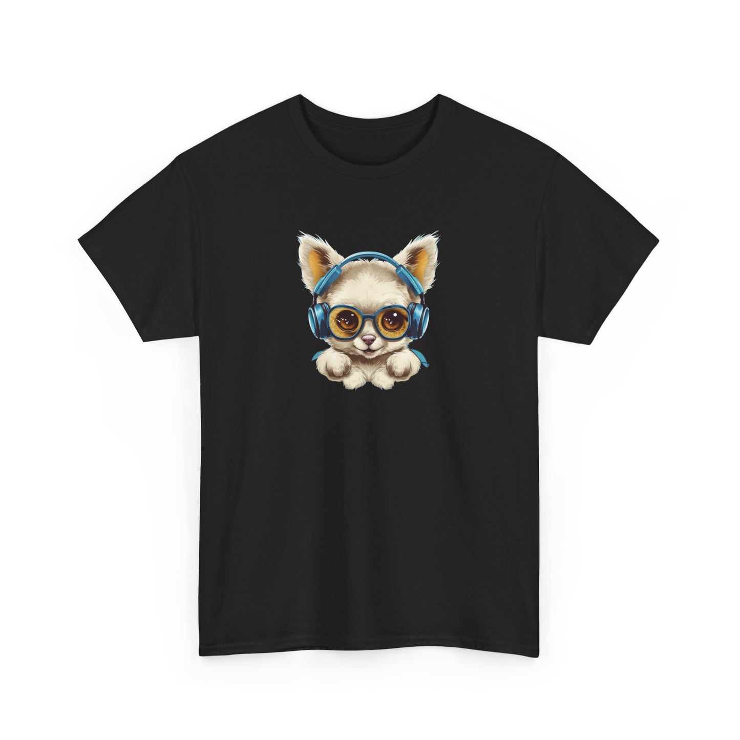 Puppy with Headphones Short Sleeve Tee