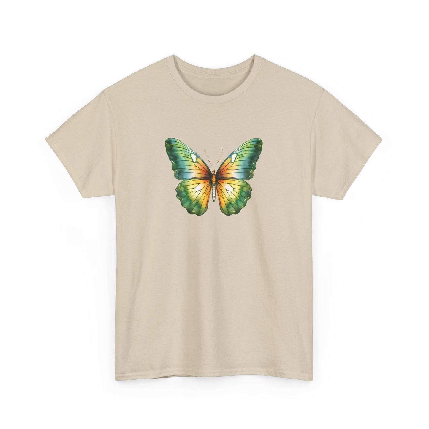 Green Watercolor Butterfly Short Sleeve Tee