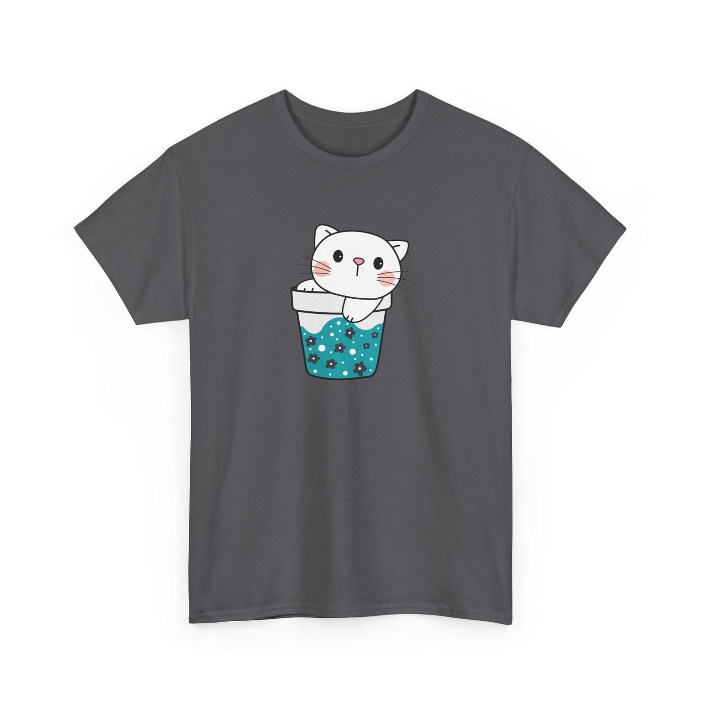 Cute Cat Cup Short Sleeve Tee