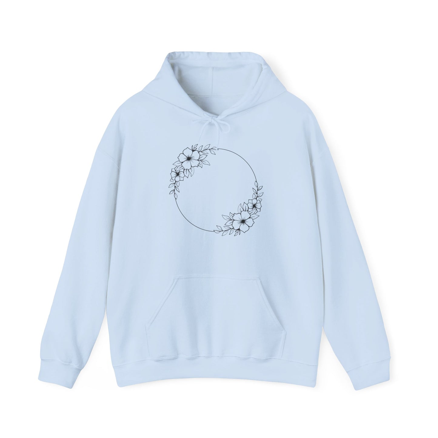 Double Large Flower Circle Hooded Sweatshirt
