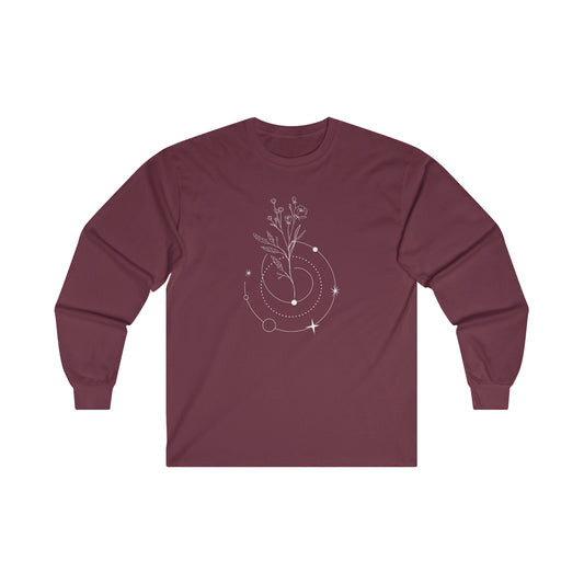 Flower and Swirl Long Sleeve Tee