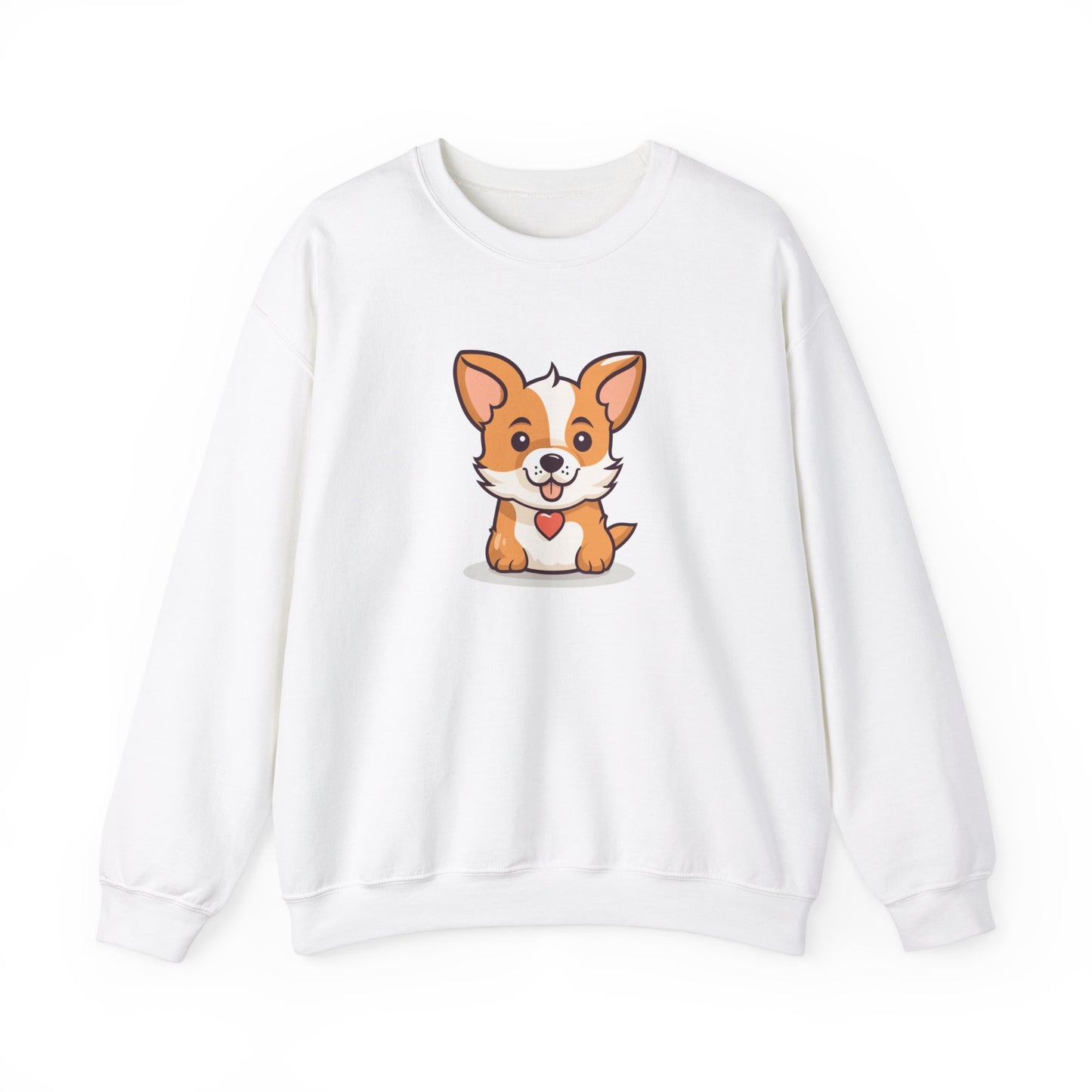 Cute Dog with Heart Sweatshirt