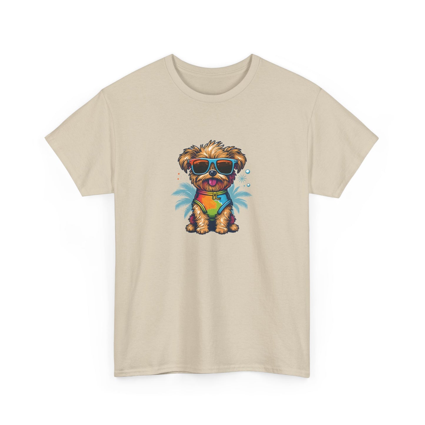Dog with Sunglasses Short Sleeve Tee 001