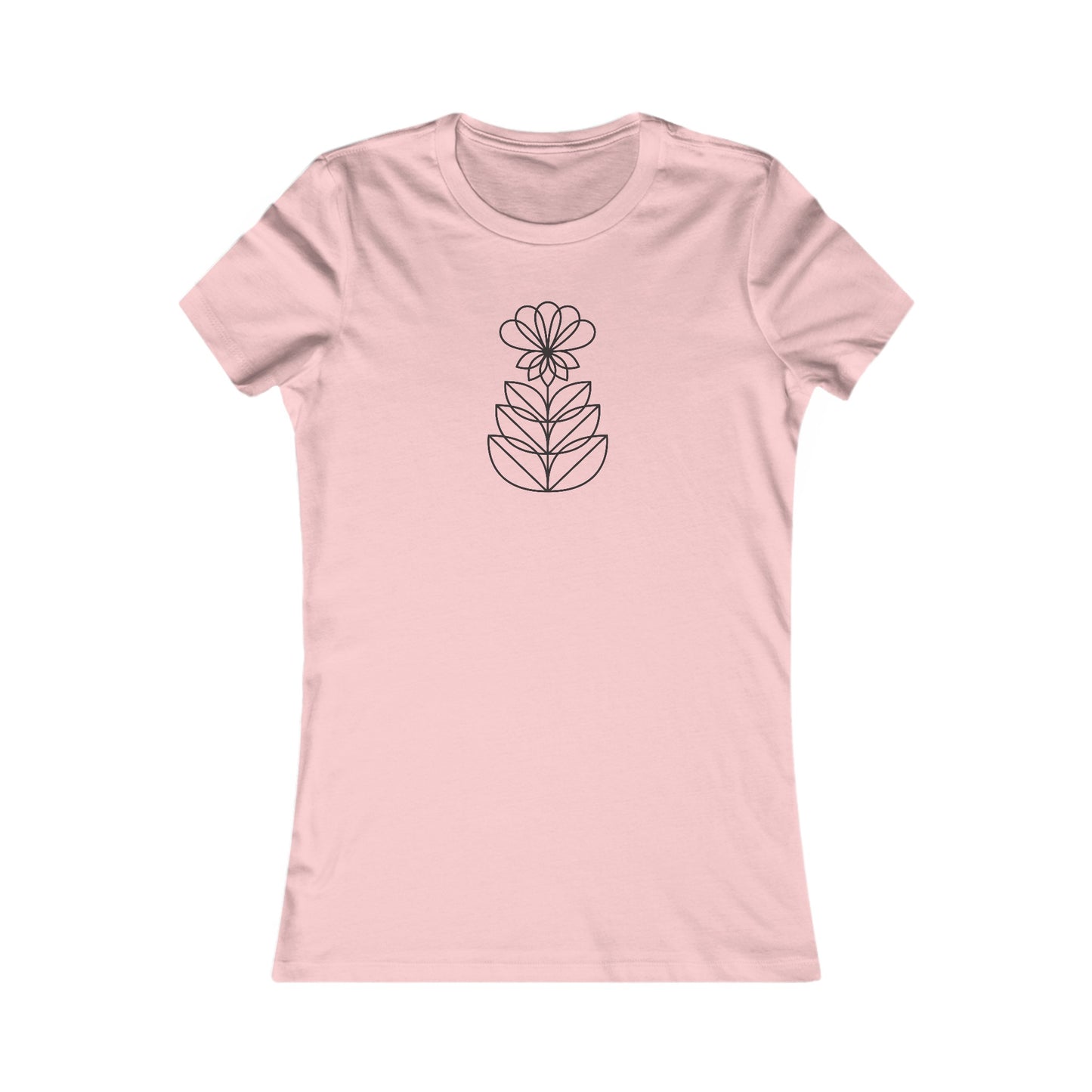 Abstract Flower Fitted Tee