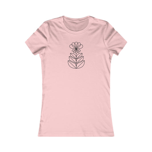 Abstract Flower Fitted Tee