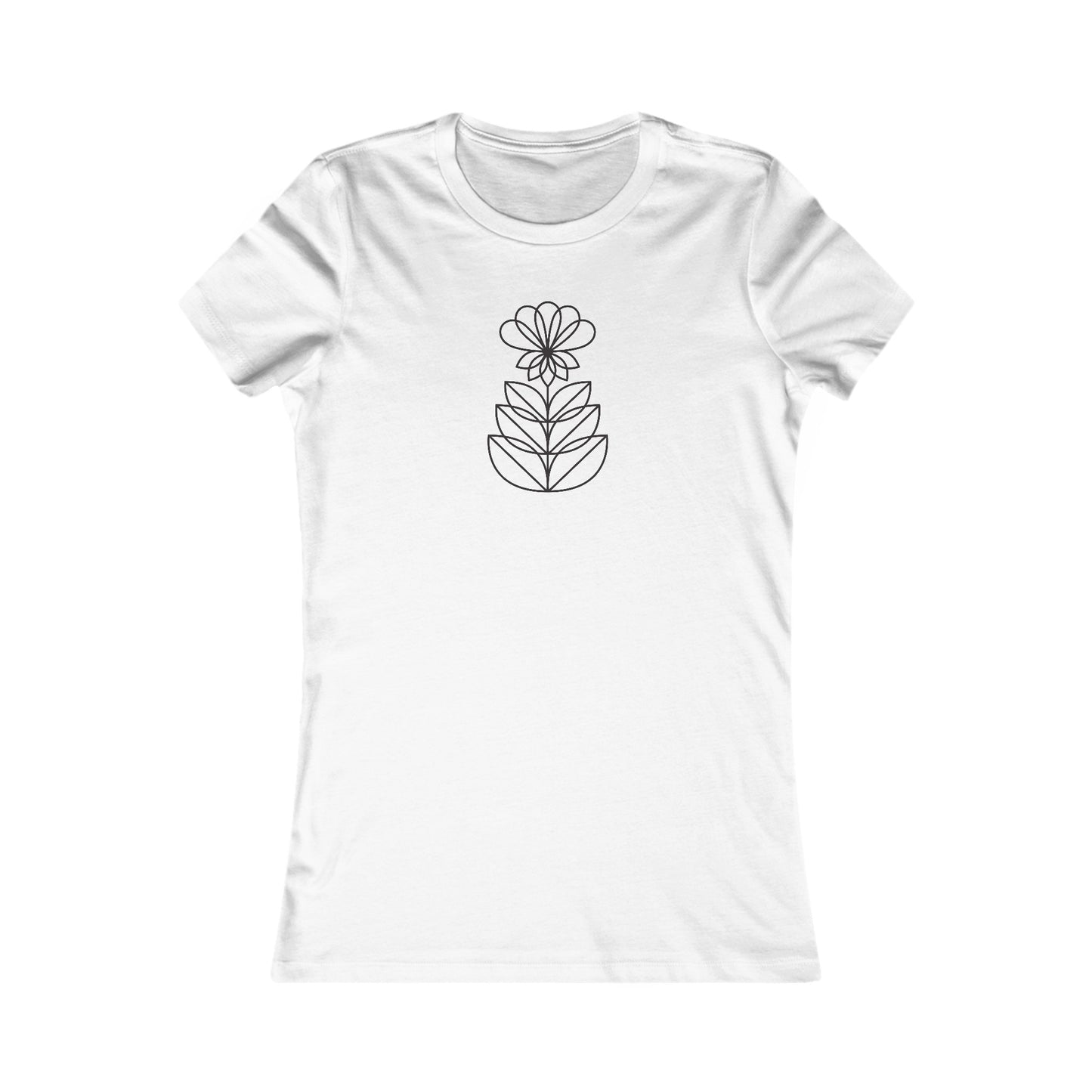 Abstract Flower Fitted Tee