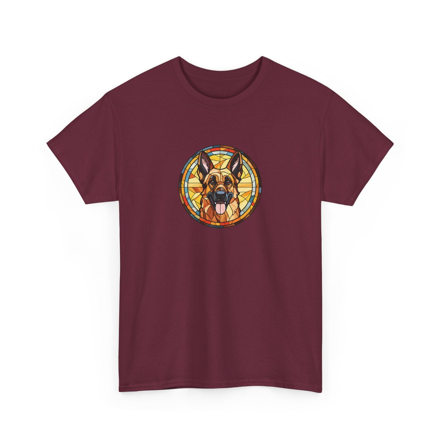 Stained Glass German Shepherd Short Sleeve Tee
