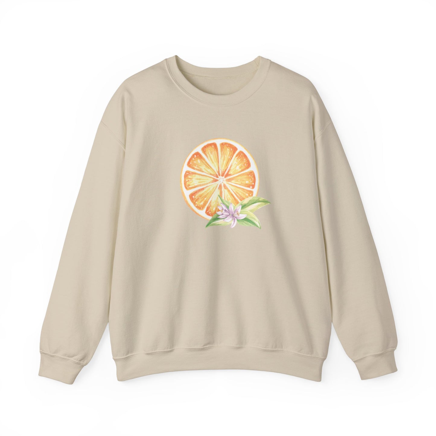Orange and Flower Sweatshirt