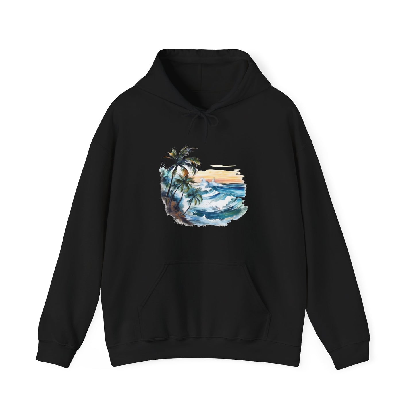 Watercolor Tropical Hooded Sweatshirt