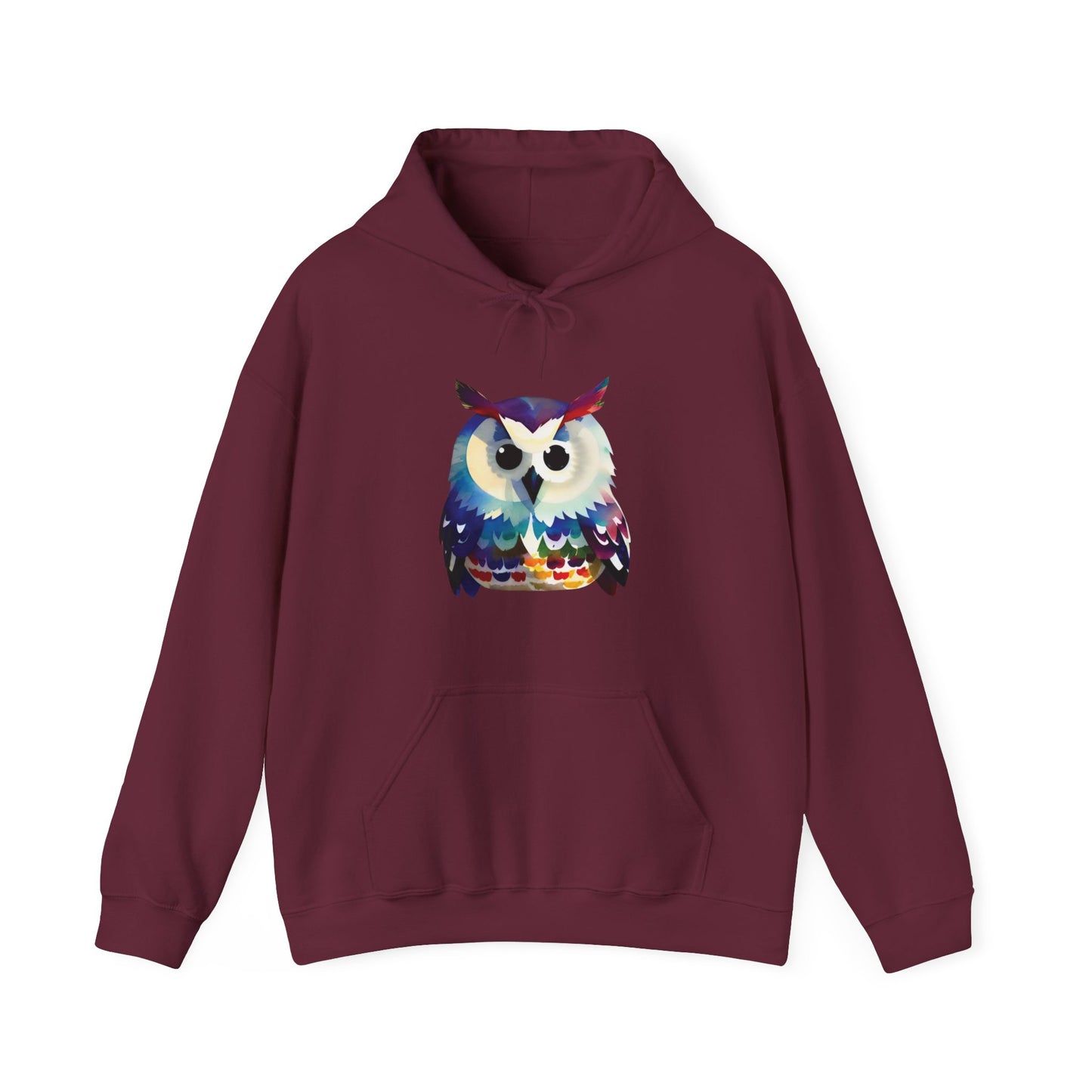 Watercolor Owl Hooded Sweatshirt