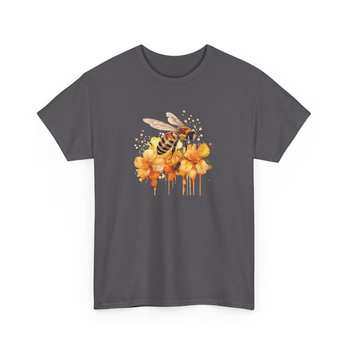 Watercolor Bee and Flowers Short Sleeve Tee