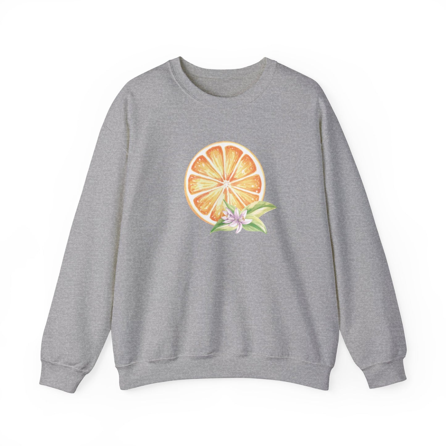 Orange and Flower Sweatshirt