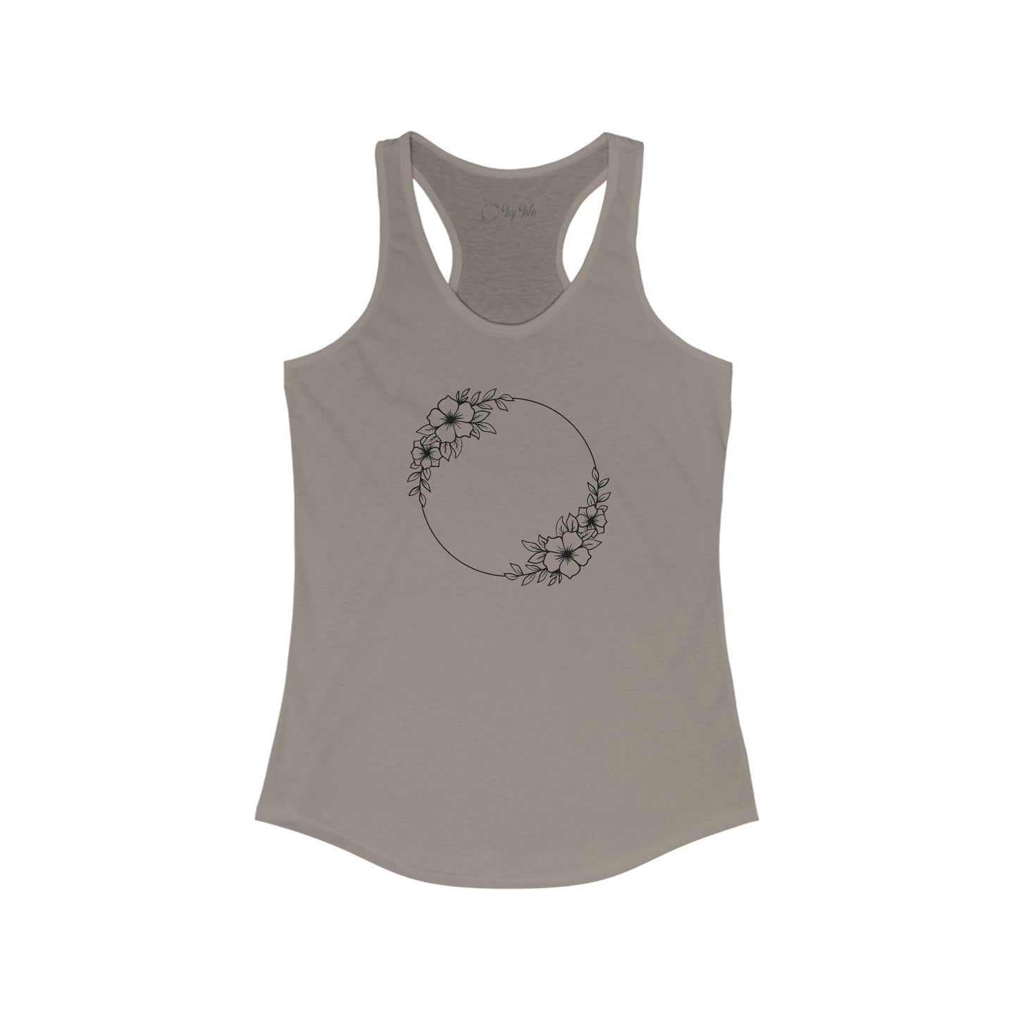 Double Large Flower Circle Racerback Tank