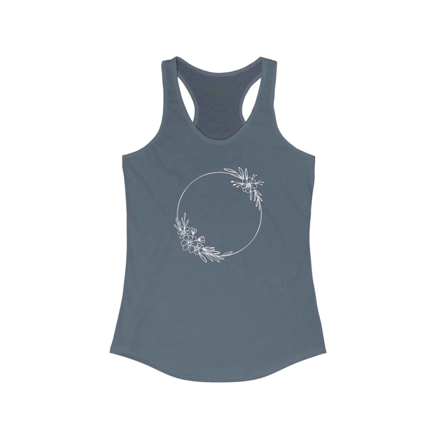 Double Floral Circle Racerback Tank