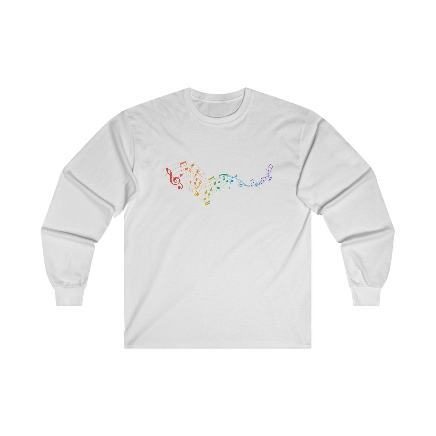 Colorful Music Notes Long Sleeve Tee