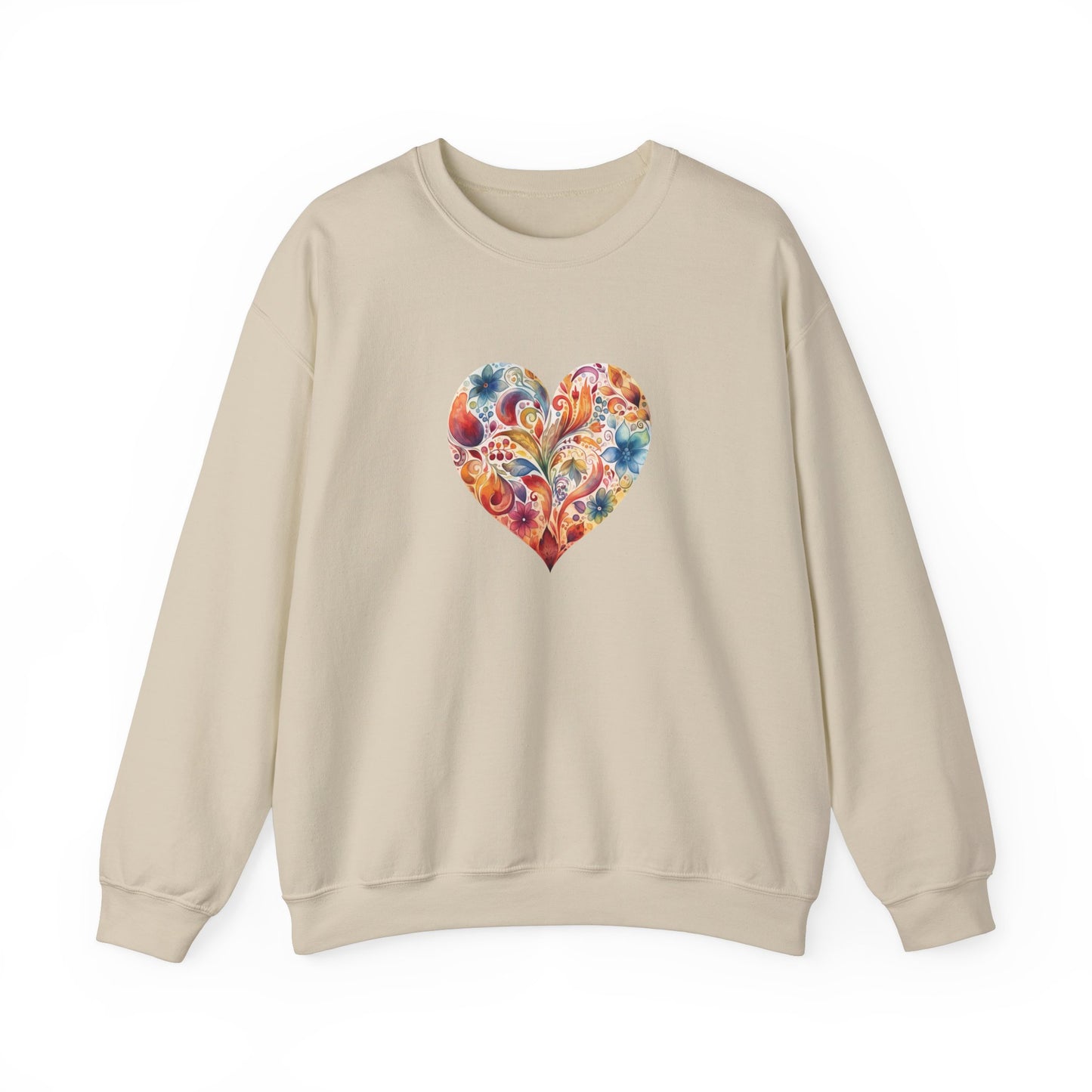 Watercolor Heart Sweatshirt 002