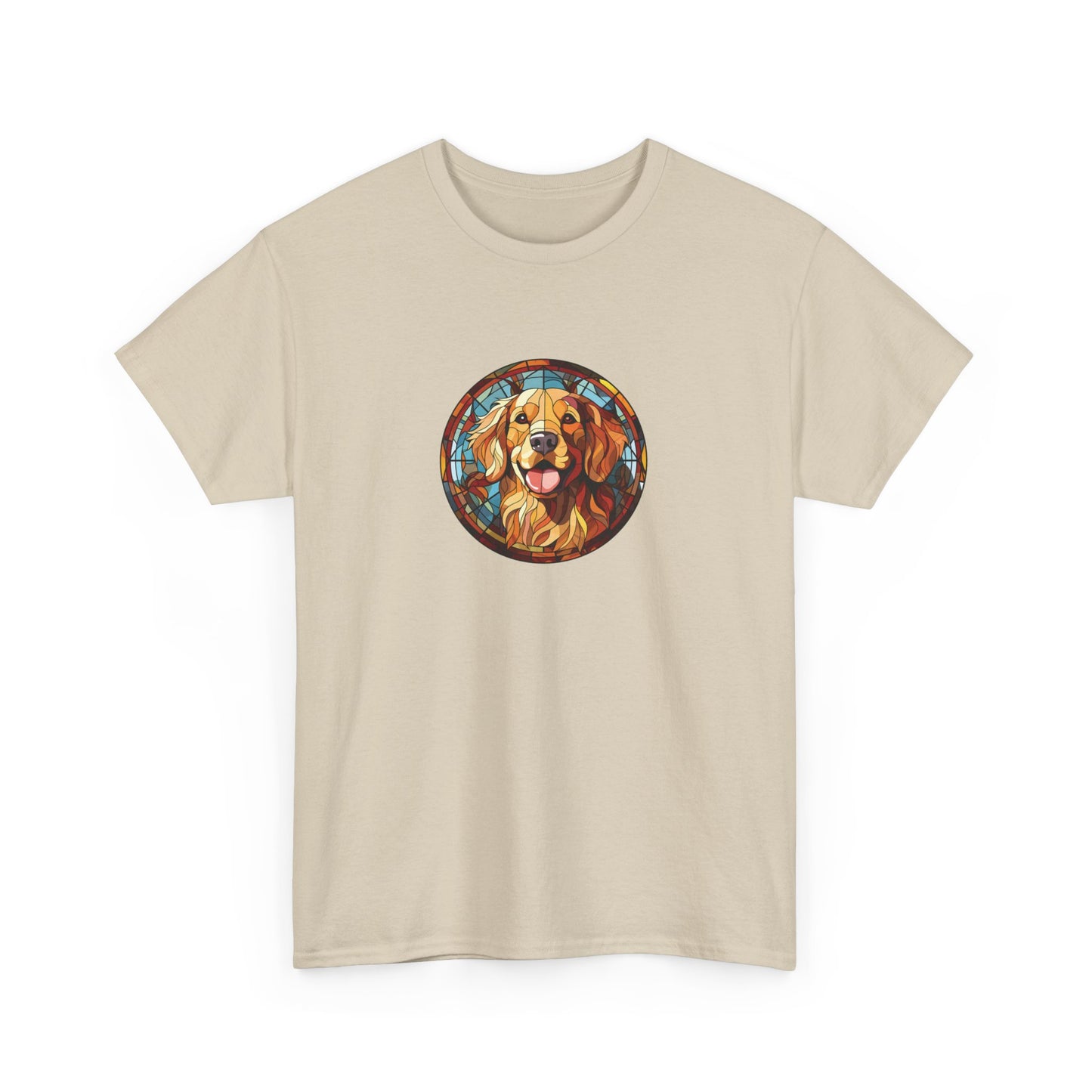 Stained Glass Golden Retriever Short Sleeve Tee