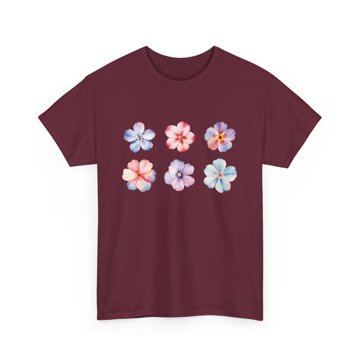 Watercolor Flowers Set Short Sleeve Tee