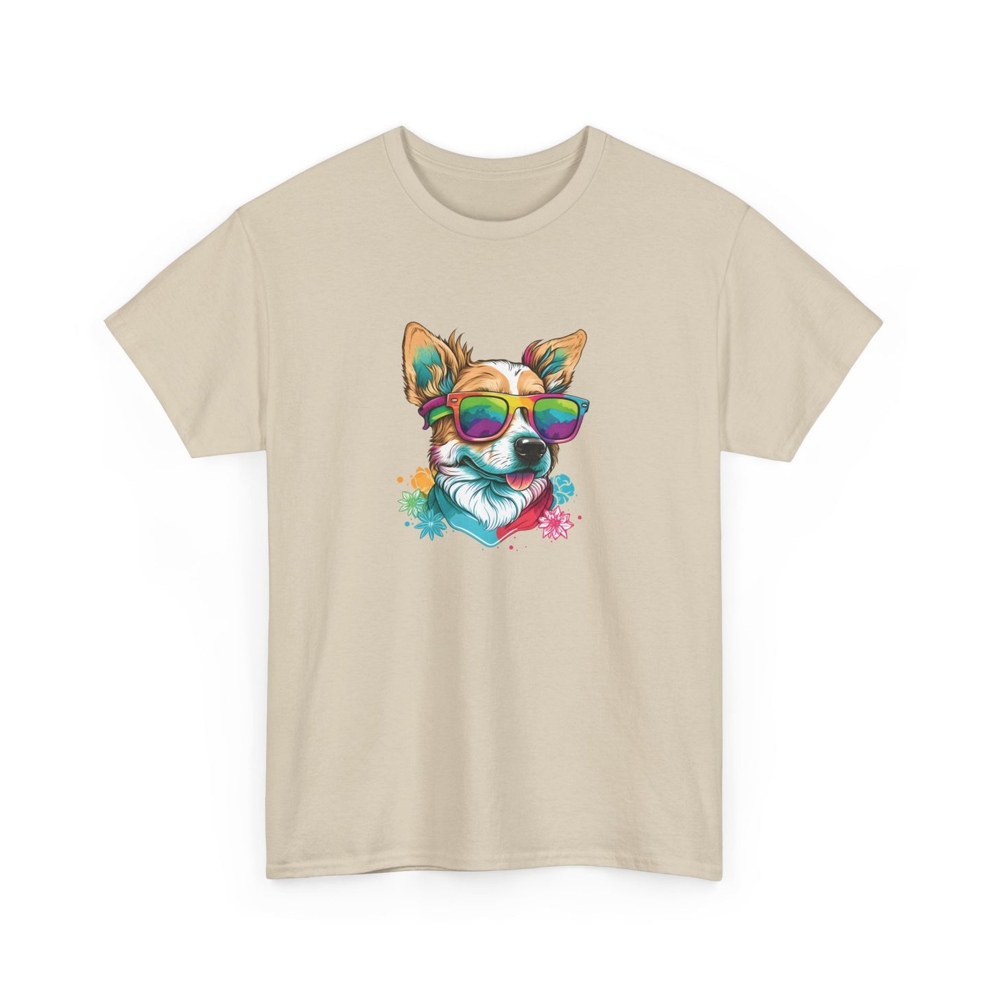 Dog with Sunglasses Short Sleeve Tee 002