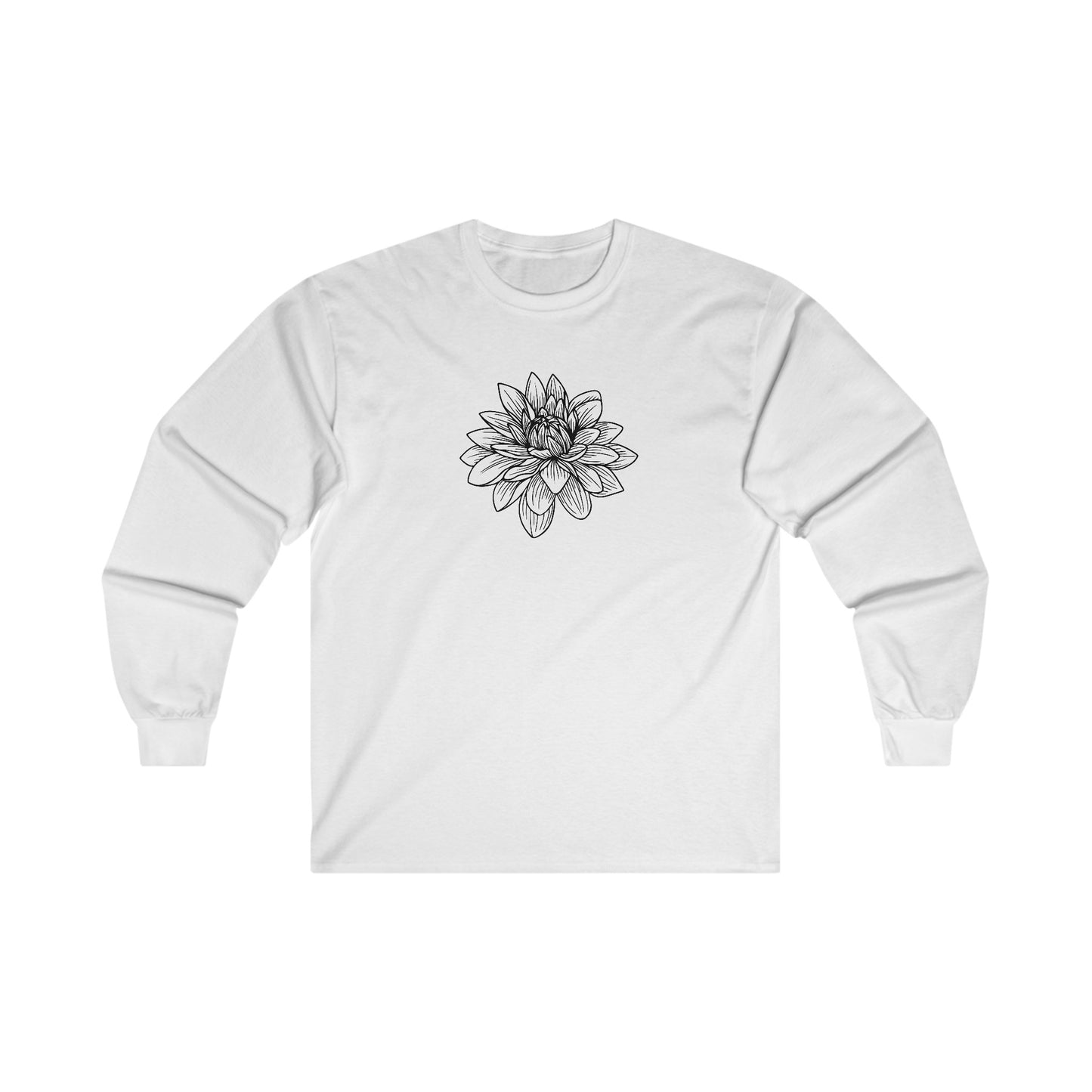 Lotus Outline Long Sleeve Tee