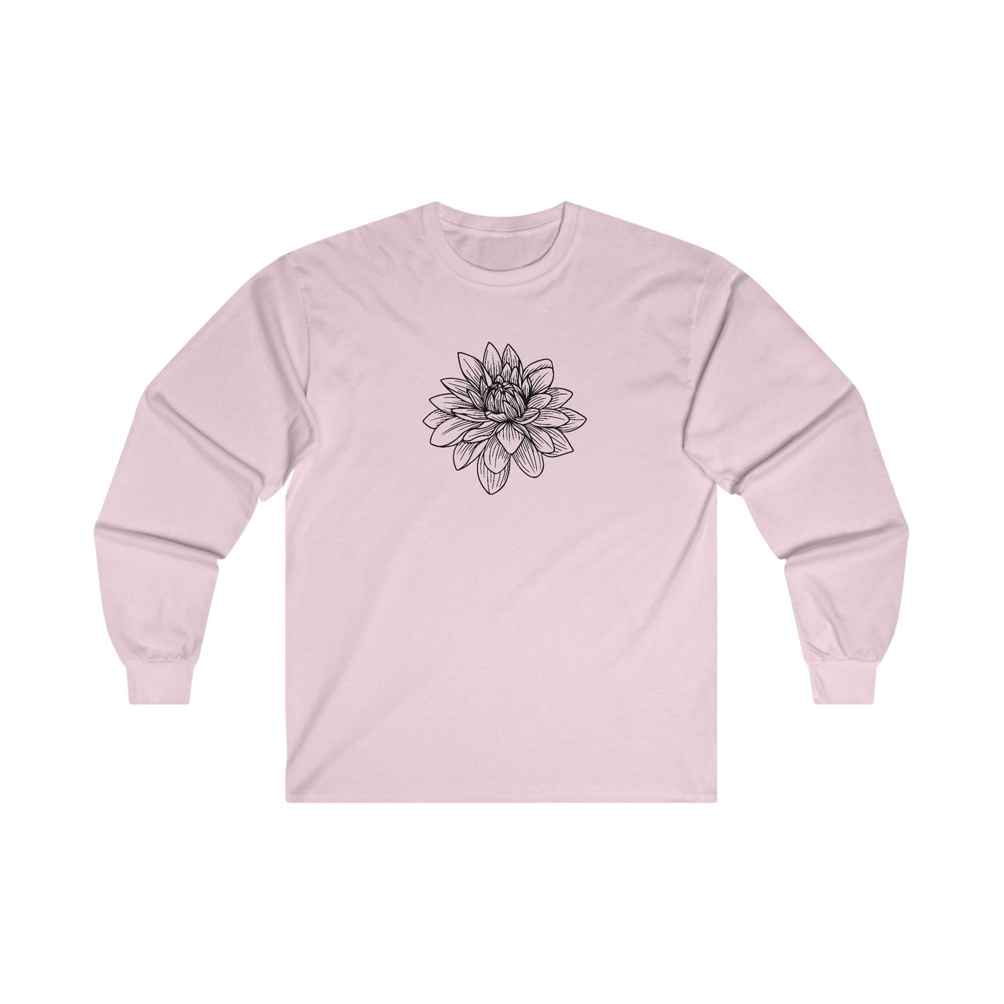 Lotus Outline Long Sleeve Tee