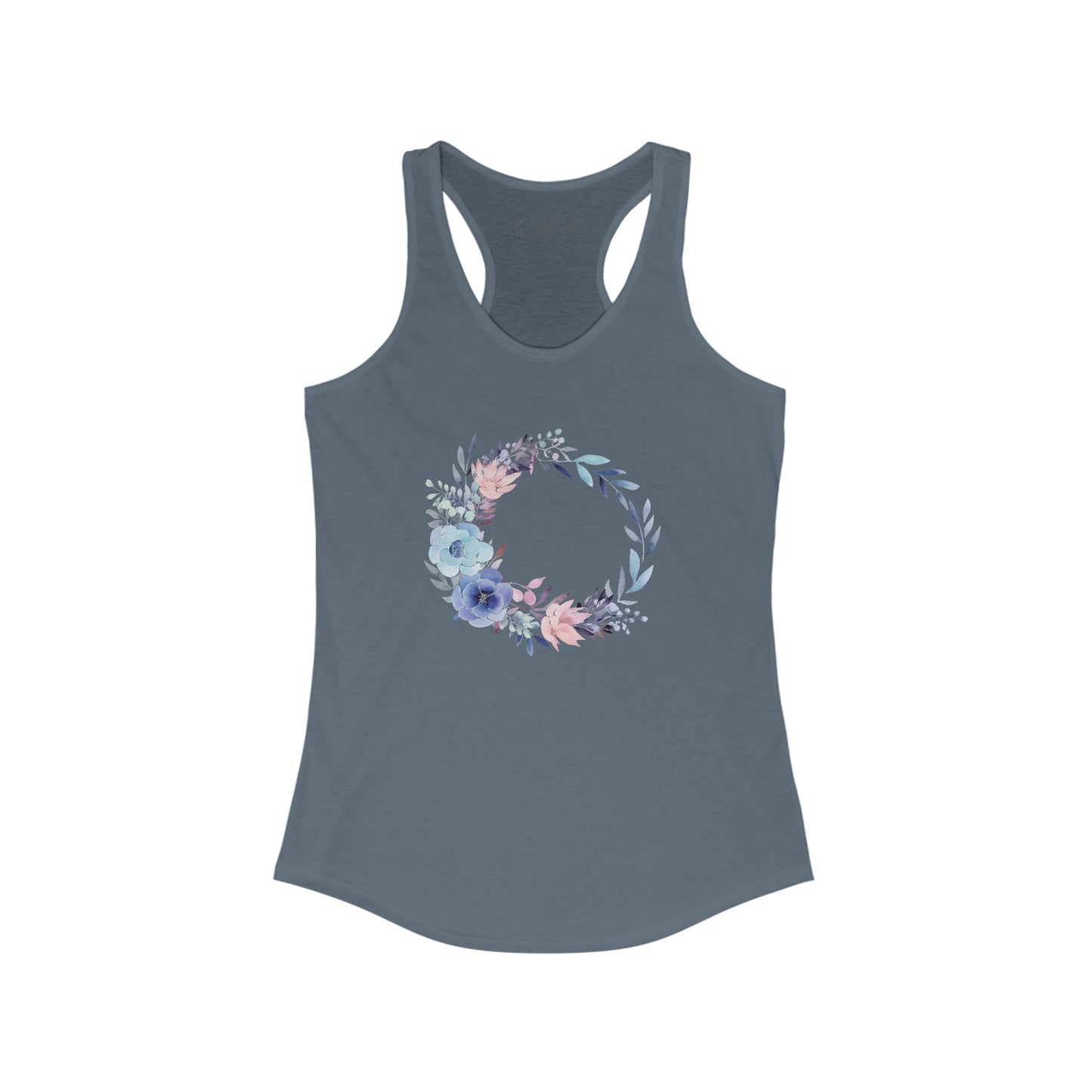 Watercolor Flower Circle Racerback Tank