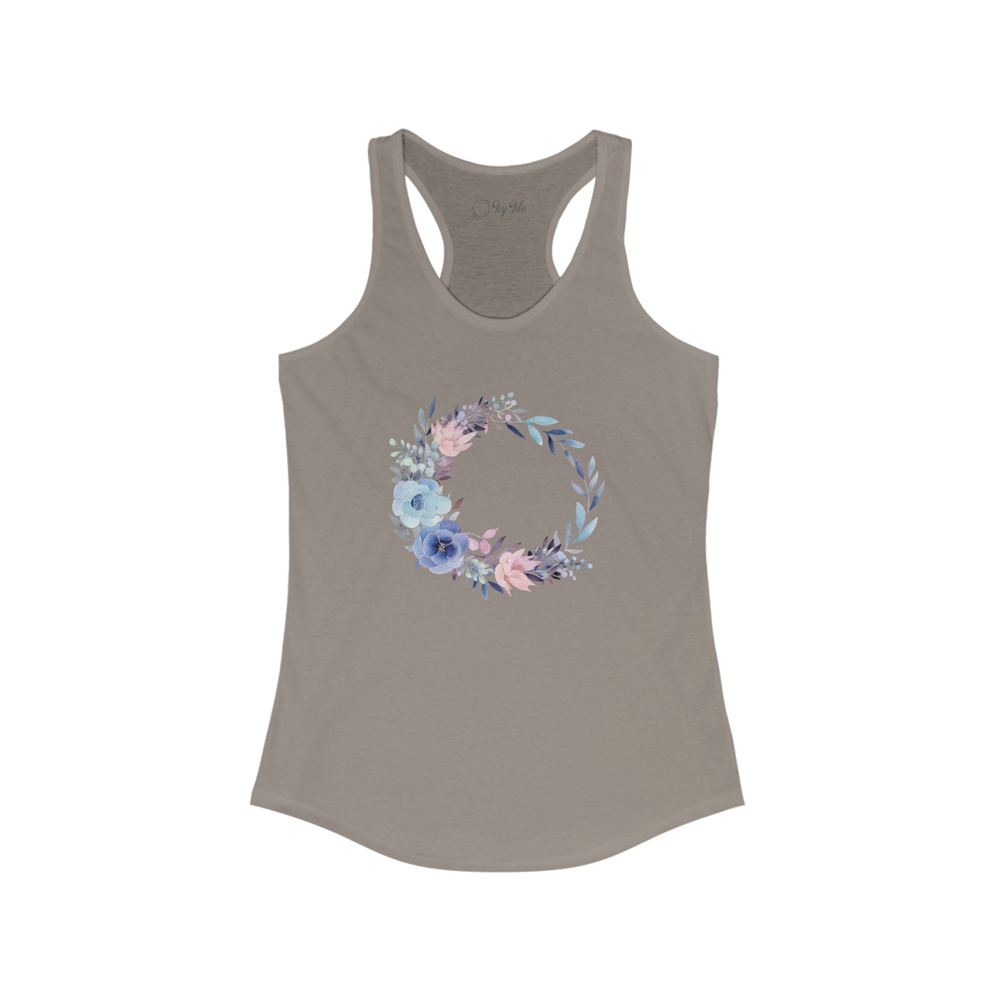 Watercolor Flower Circle Racerback Tank