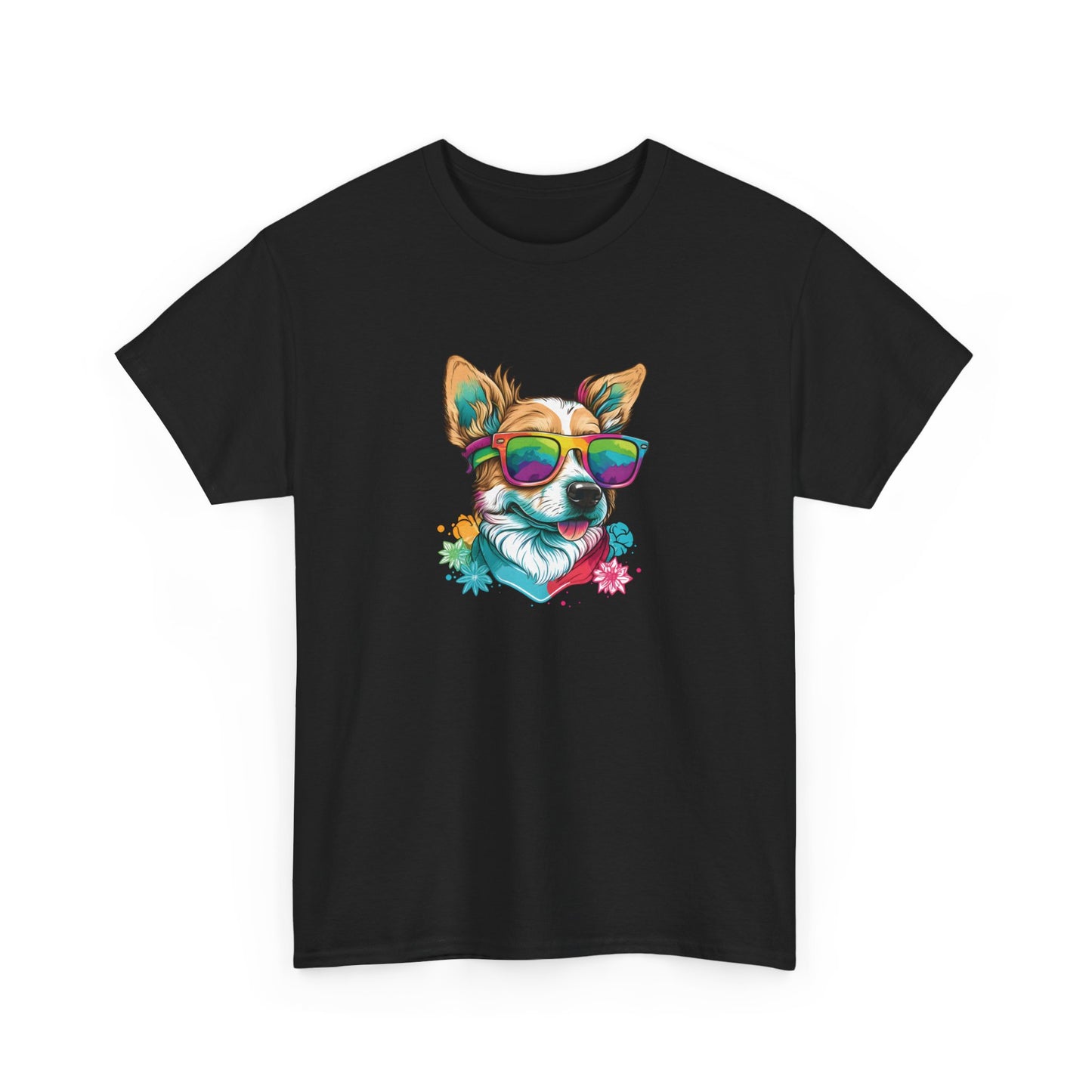 Dog with Sunglasses Short Sleeve Tee 002