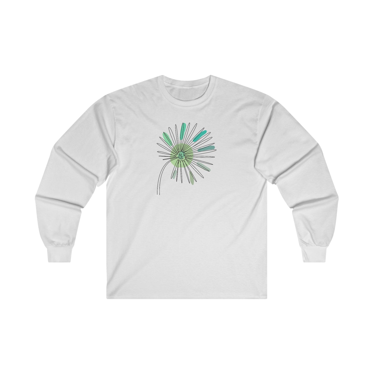 Green and Blue Dandelion Long Sleeve Tee