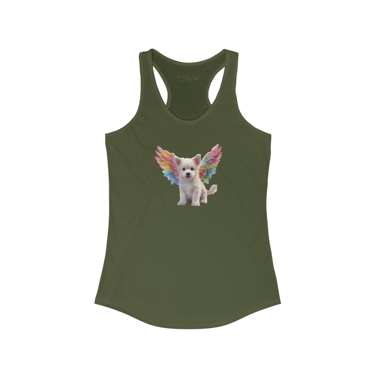 Angel Puppy Racerback Tank 004