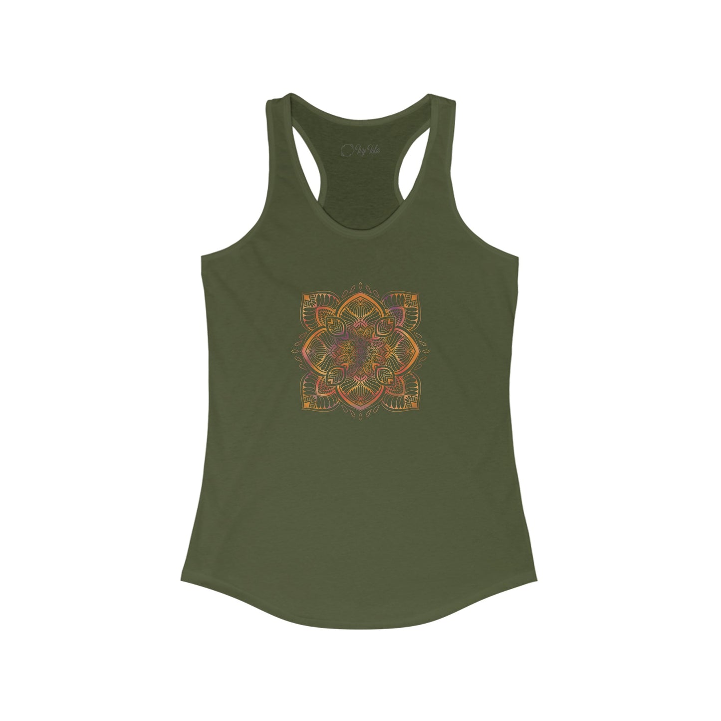 Colorful Mandala Racerback Tank (034)
