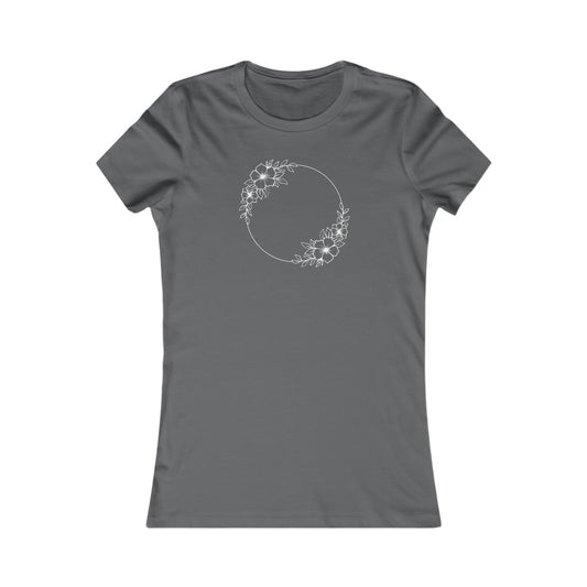 Double Large Flower Circle Fitted Tee