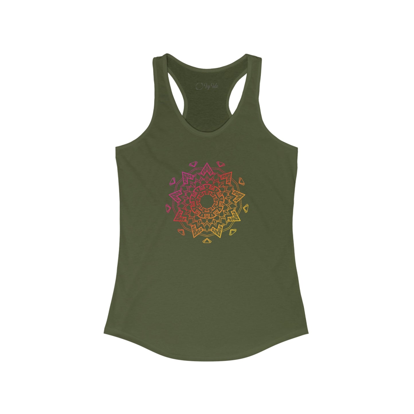 Colorful Mandala Racerback Tank (006)
