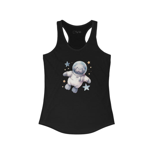 Manatee Astronaut Racerback Tank