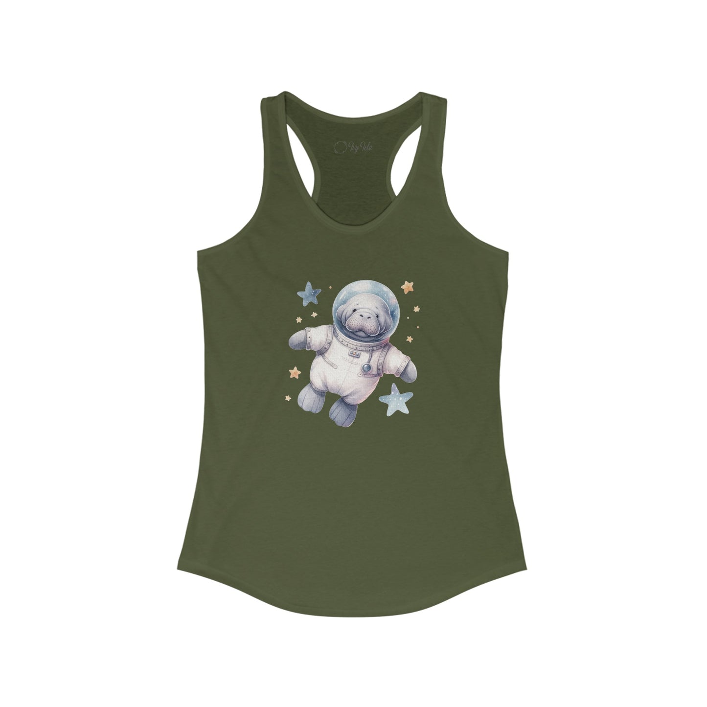 Manatee Astronaut Racerback Tank
