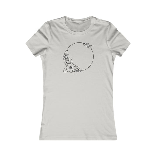 Large Flower Circle Fitted Tee