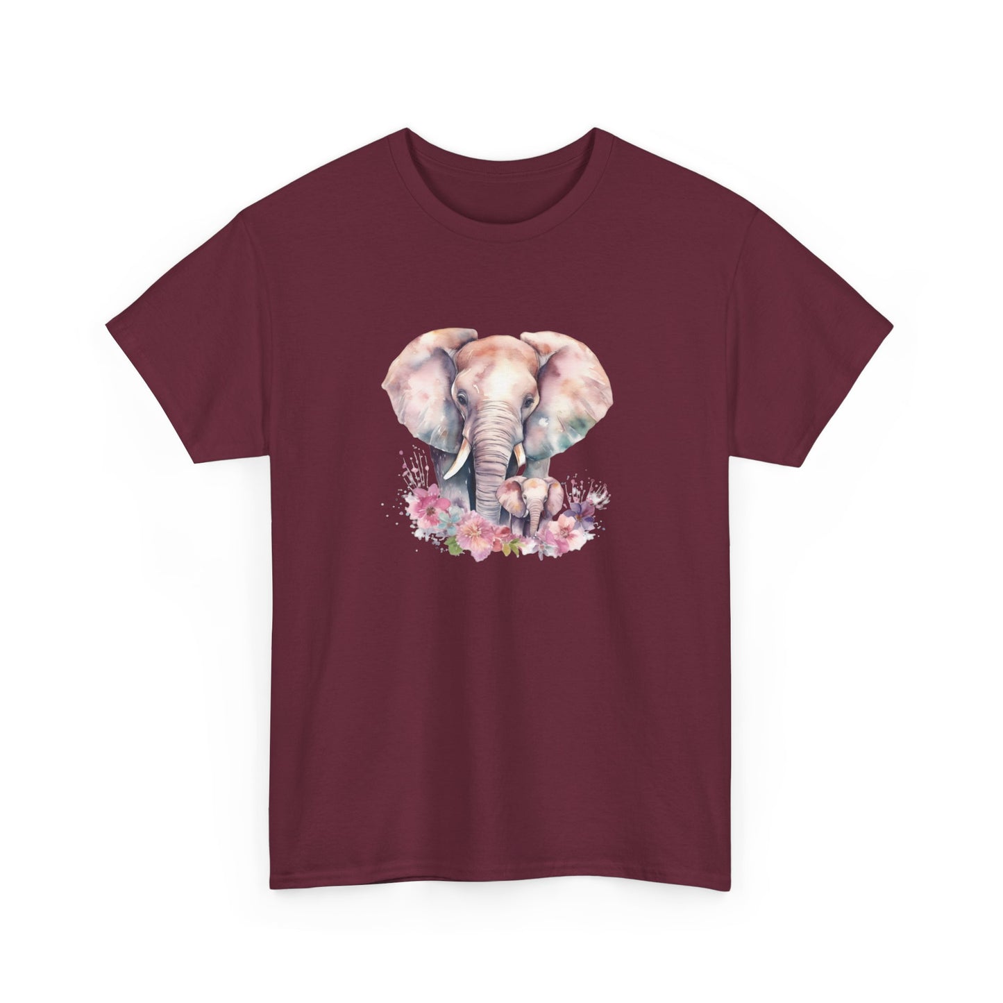 Watercolor Elephants Short Sleeve Tee