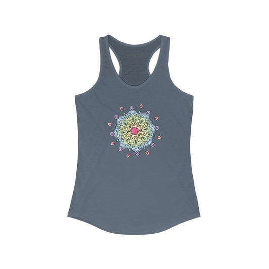 Colorful Mandala Racerback Tank (009)