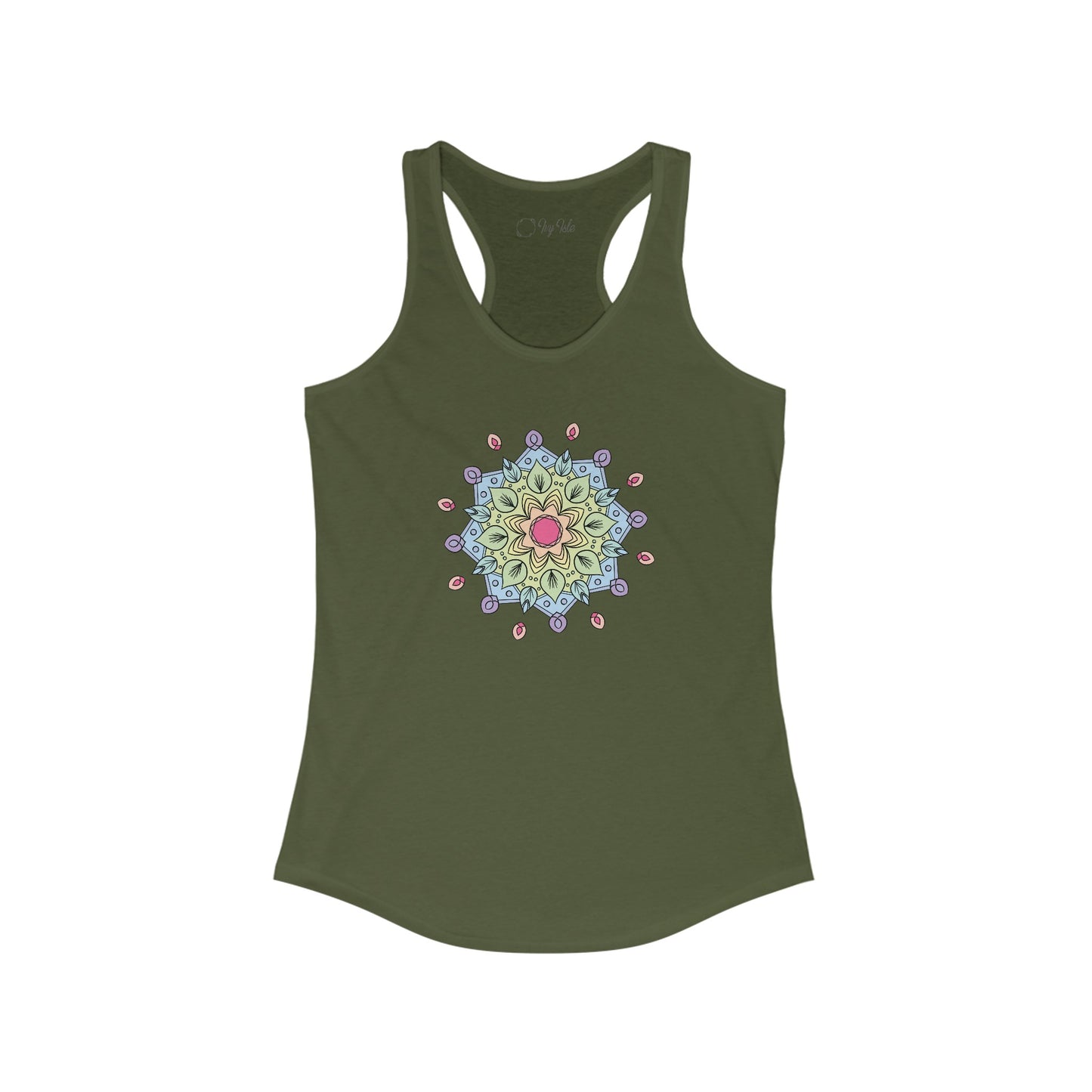 Colorful Mandala Racerback Tank (009)