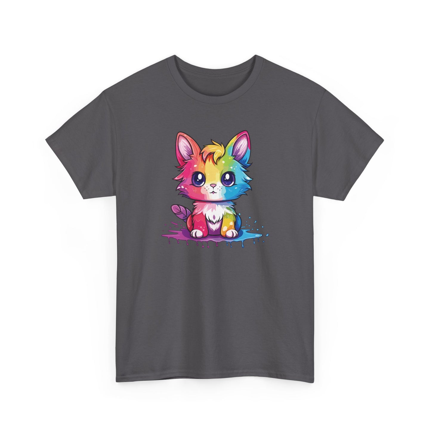 Rainbow Animated Cat Short Sleeve Tee