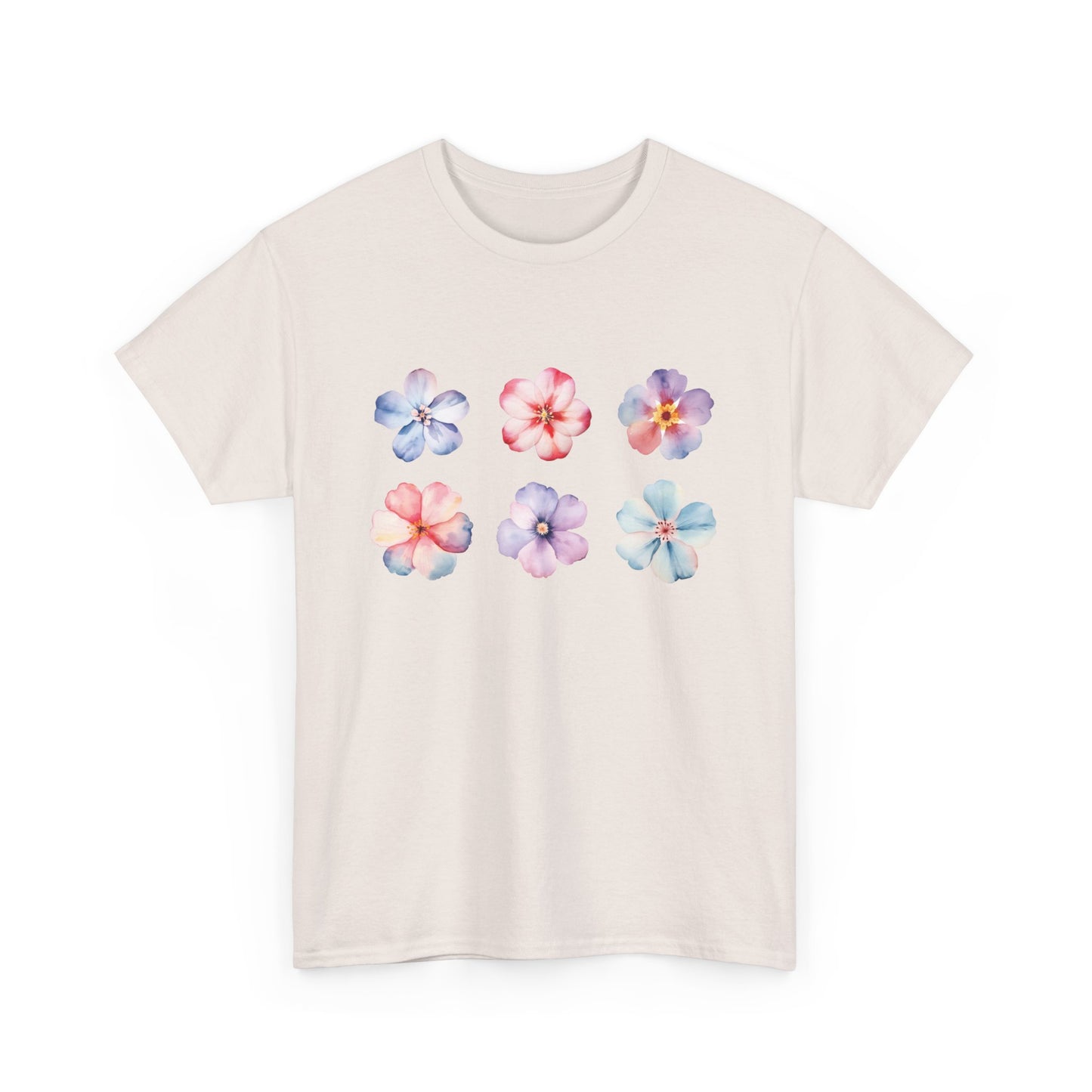 Watercolor Flowers Set Short Sleeve Tee