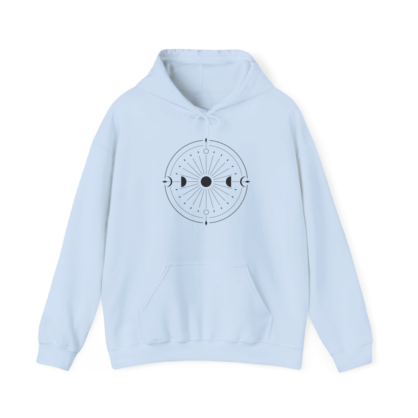 Moon Phases Circle Hooded Sweatshirt