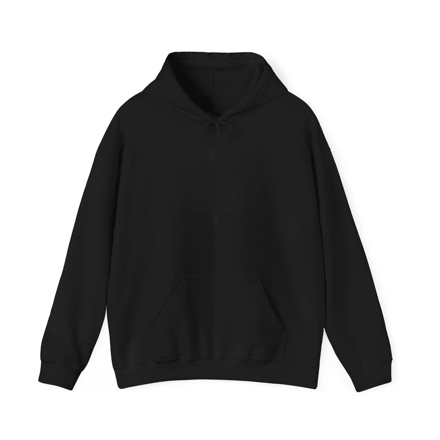Linear Sun and Moon Hooded Sweatshirt