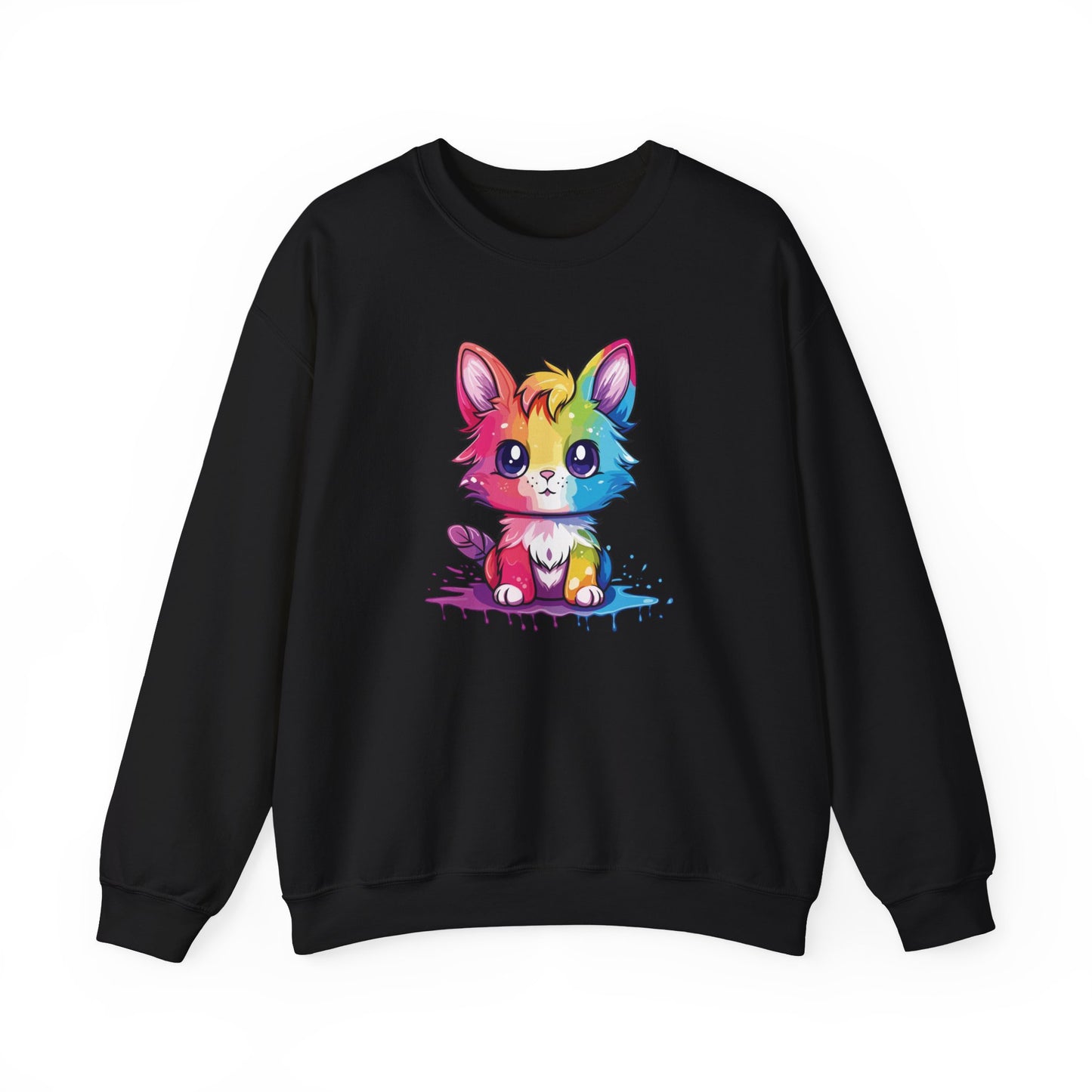 Rainbow Animated Cat Sweatshirt