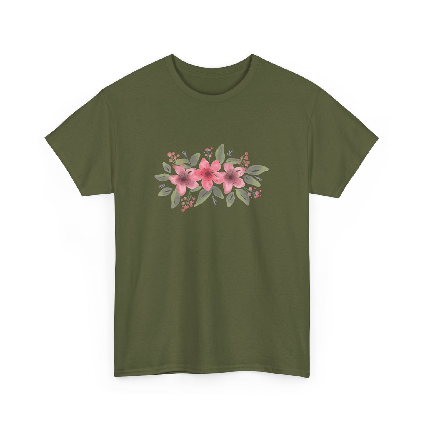Pink Flowers Short Sleeve Tee