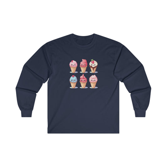 Ice Cream Cone Set Long Sleeve Tee